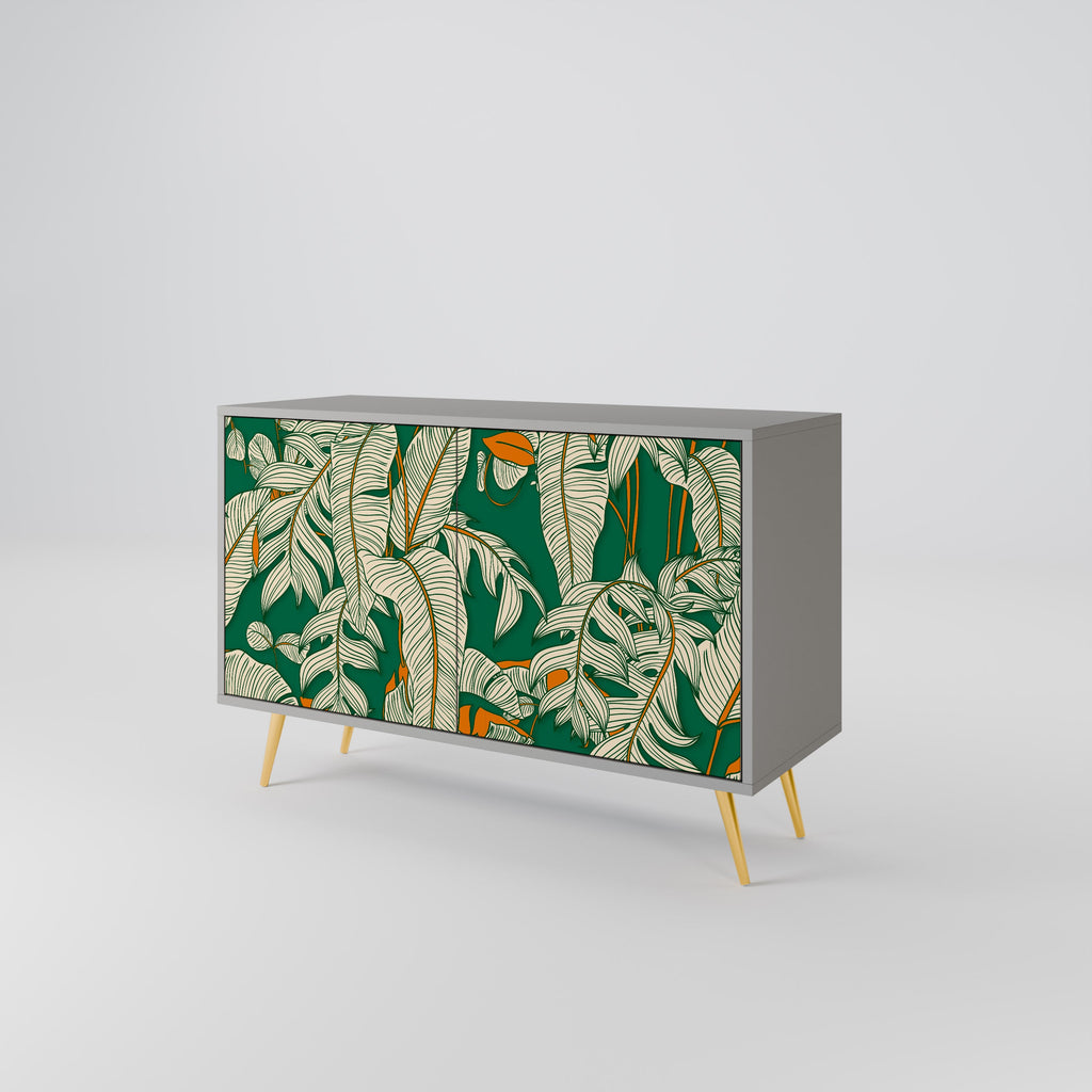 Buffet 2 portes VERDANT PLEASURES finition grise