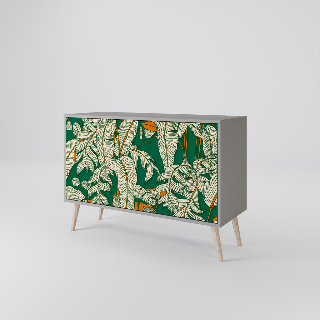 Buffet 2 portes VERDANT PLEASURES finition grise