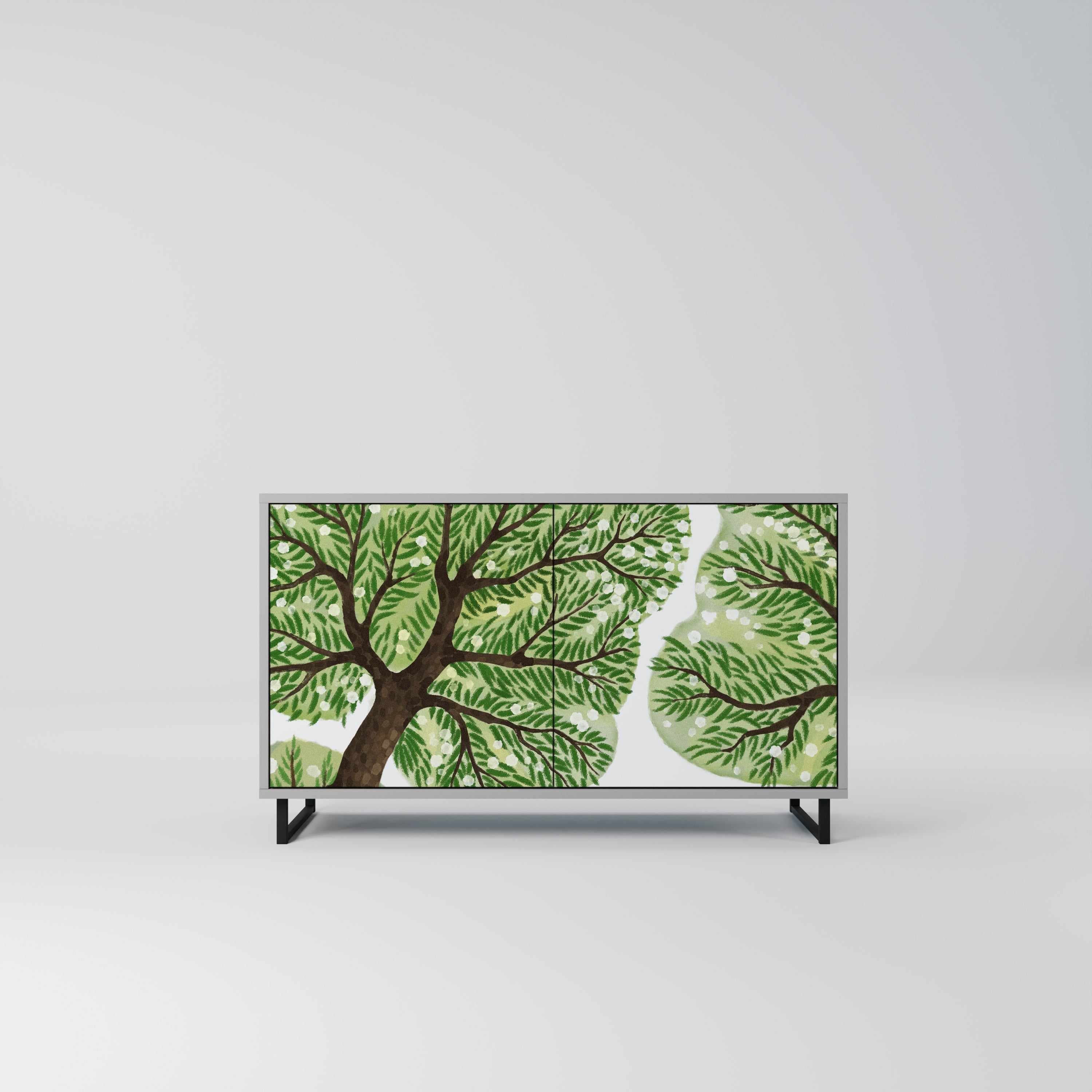 Buffet 2 portes WILDERNESS DASH en finition grise