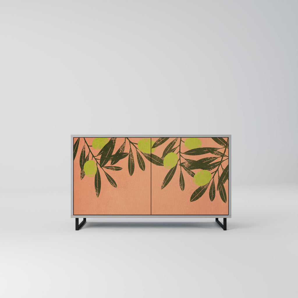 Buffet 2 portes JUICY OLIVES finition grise