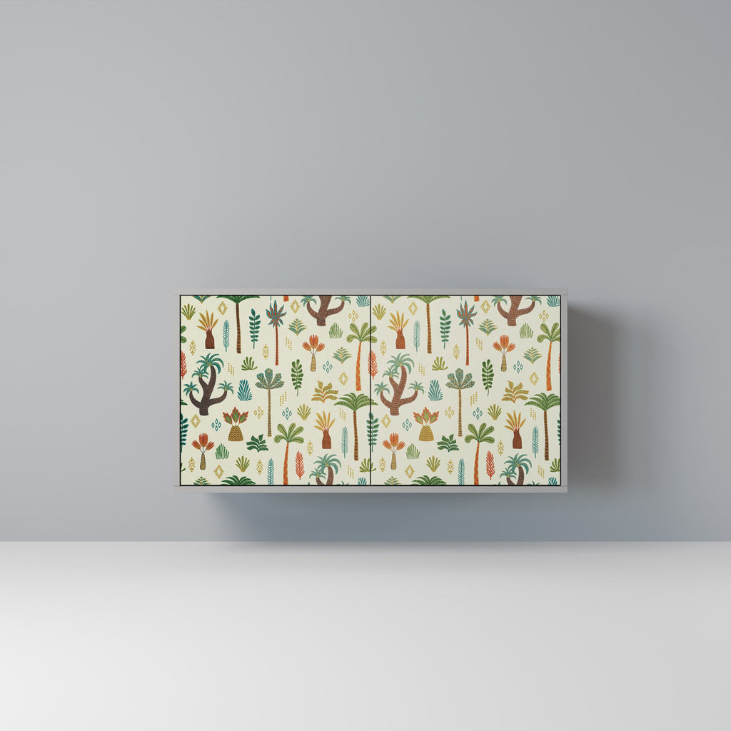 Buffet 2 portes PALM SPRING finition grise