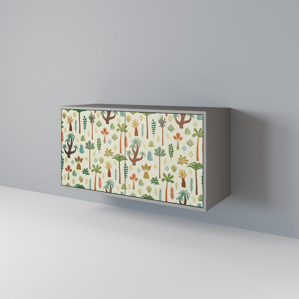 Buffet 2 portes PALM SPRING finition grise