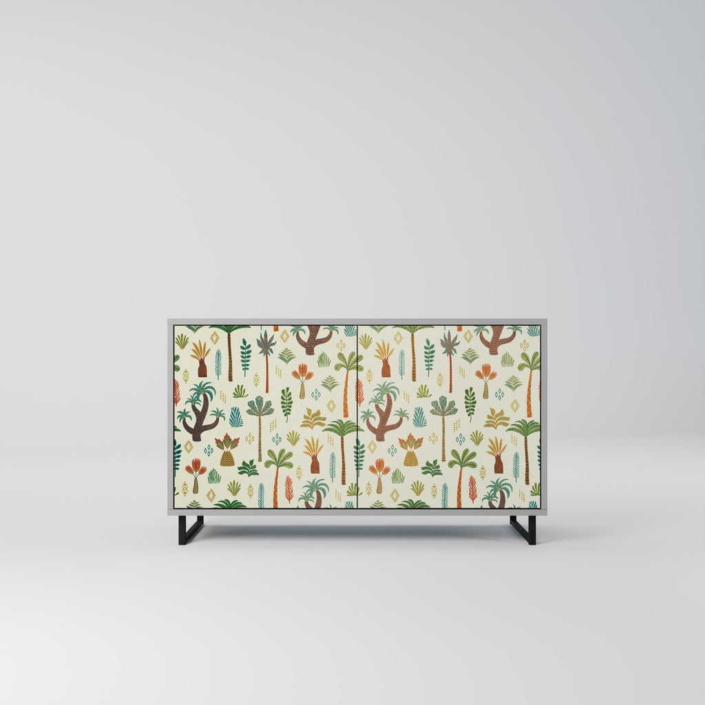 Buffet 2 portes PALM SPRING finition grise