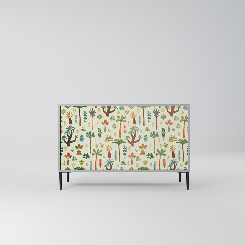 Buffet 2 portes PALM SPRING finition grise