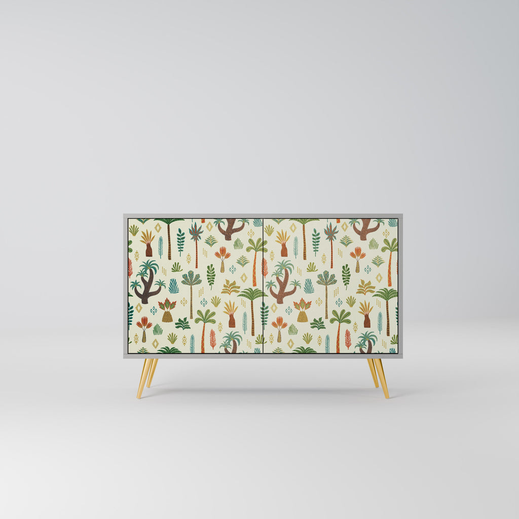 Buffet 2 portes PALM SPRING finition grise