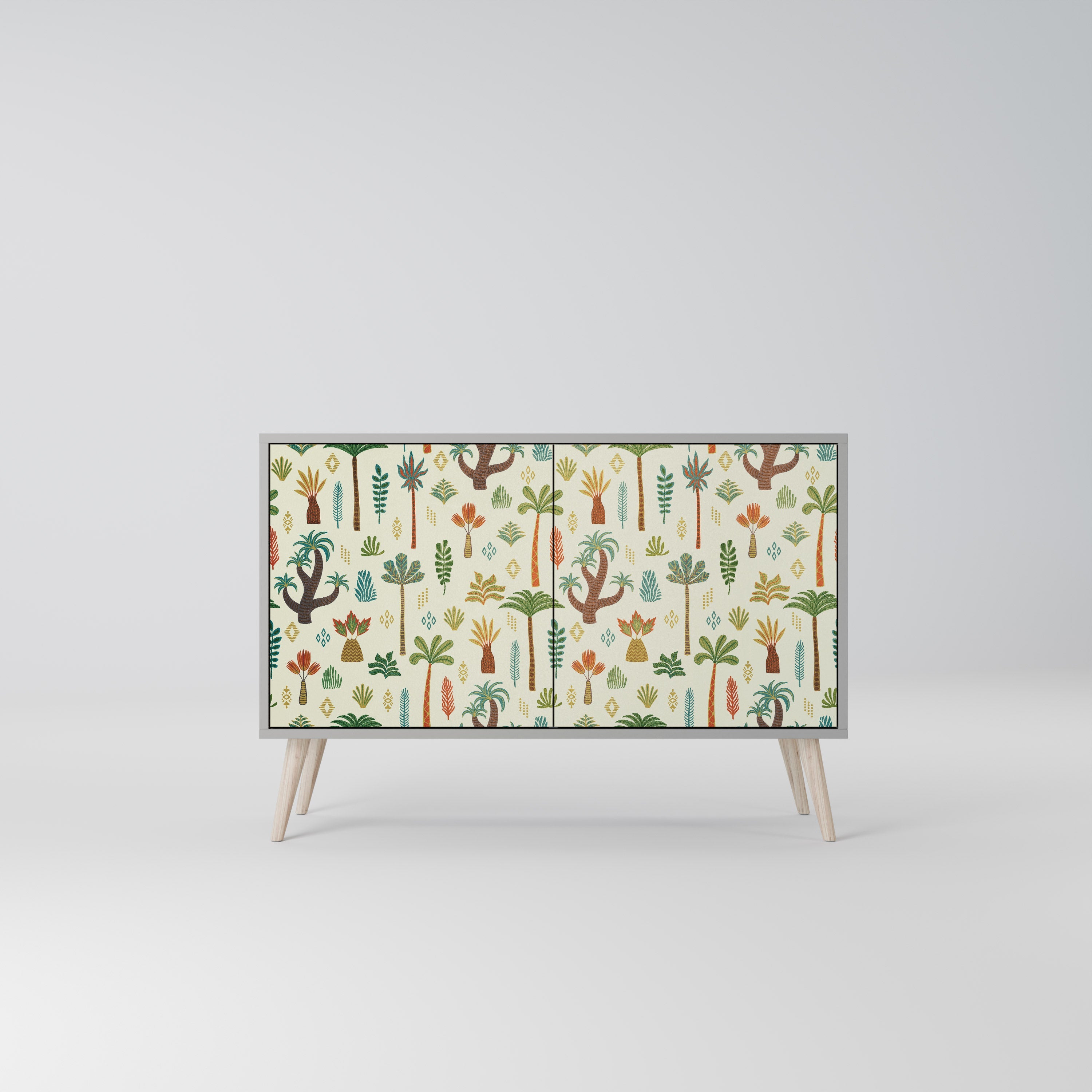 Buffet 2 portes PALM SPRING finition grise