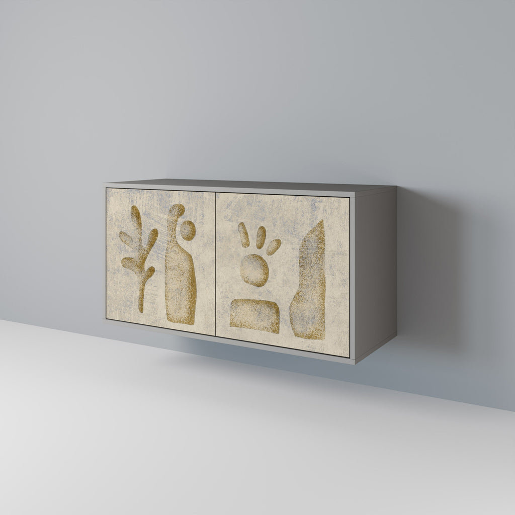 Buffet 2 portes SAND SCULPTURES finition grise