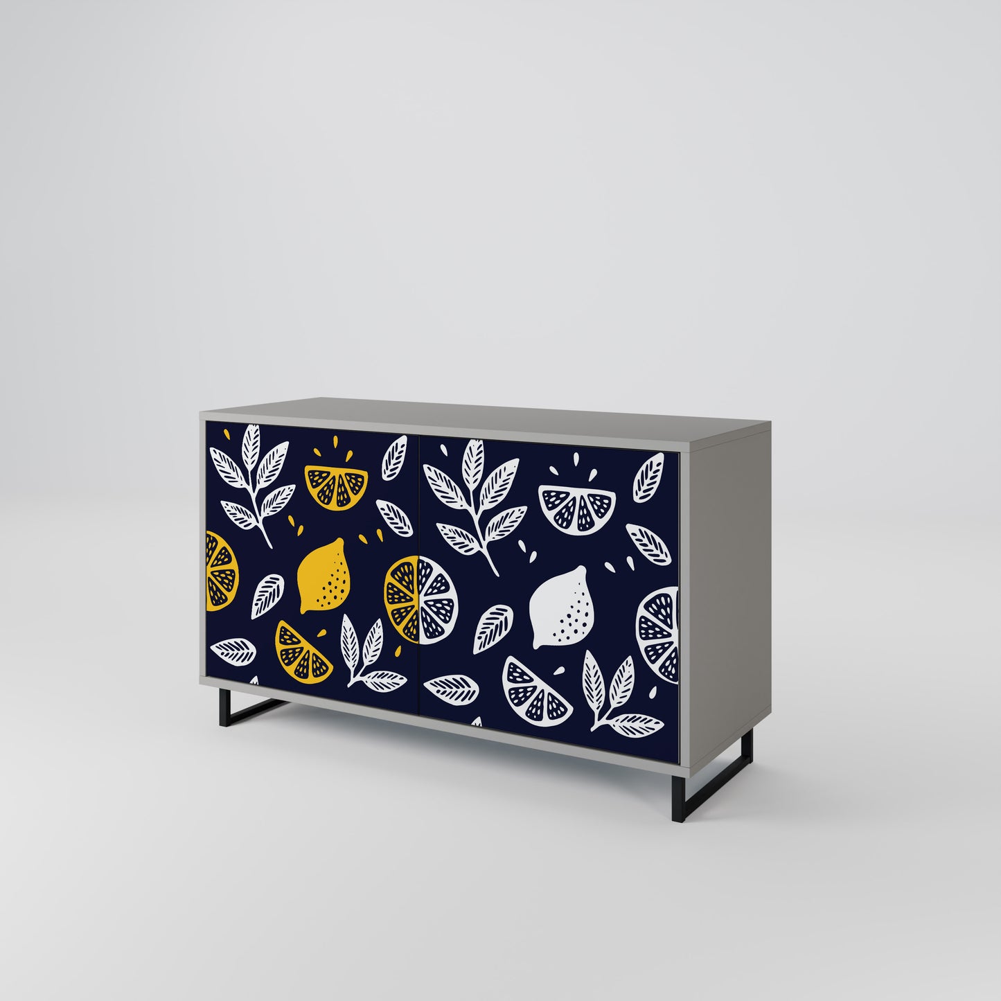 CITRUS BLACK AND WHITE 2-Door Sideboard