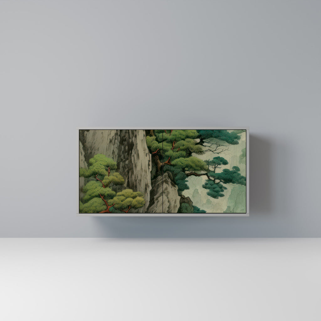 Buffet 2 portes VERDURE ABYSS finition grise