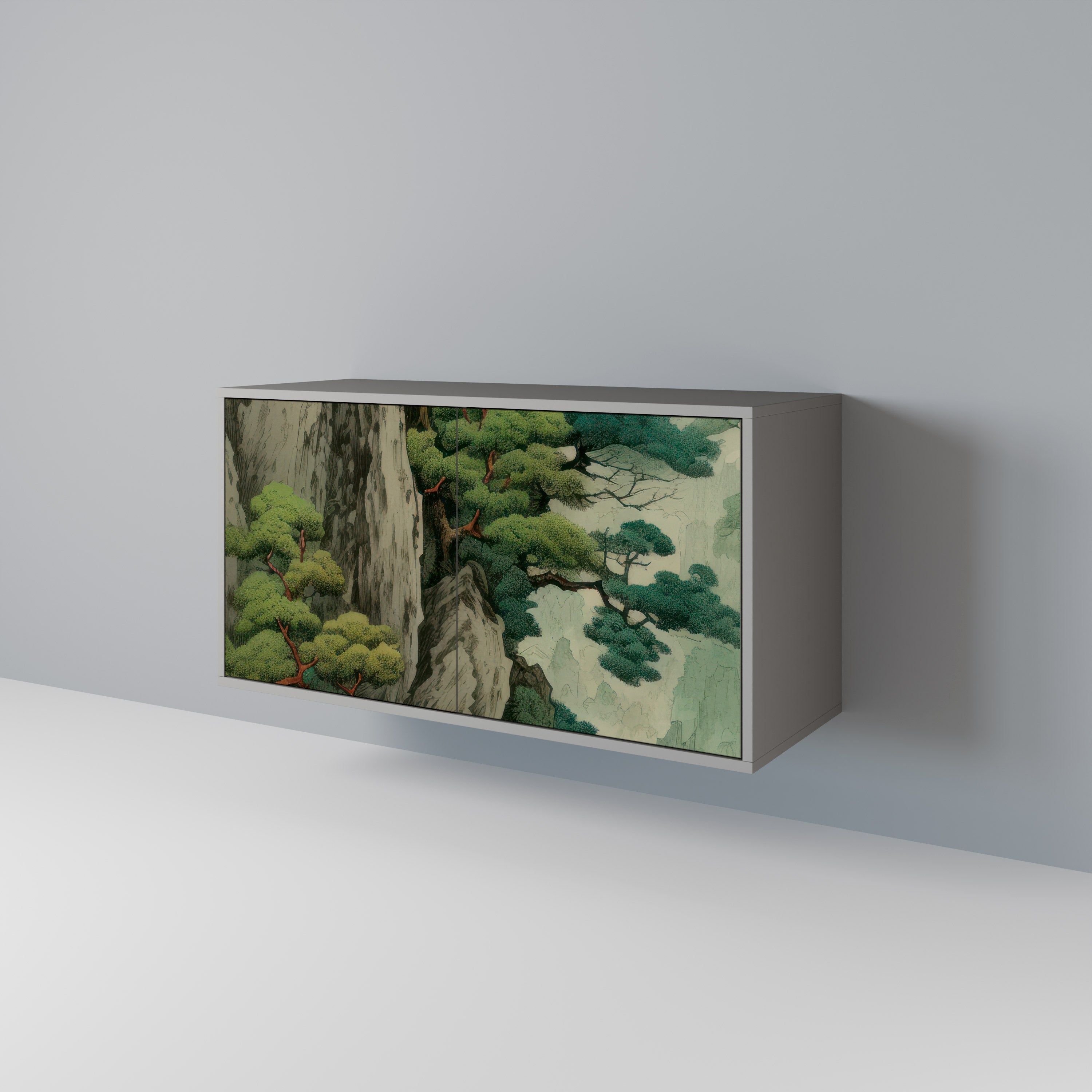 Buffet 2 portes VERDURE ABYSS finition grise