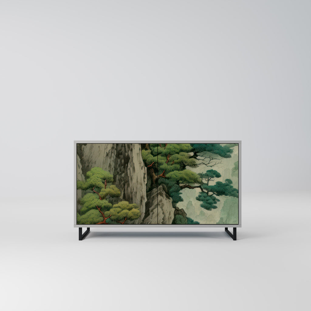 Buffet 2 portes VERDURE ABYSS finition grise