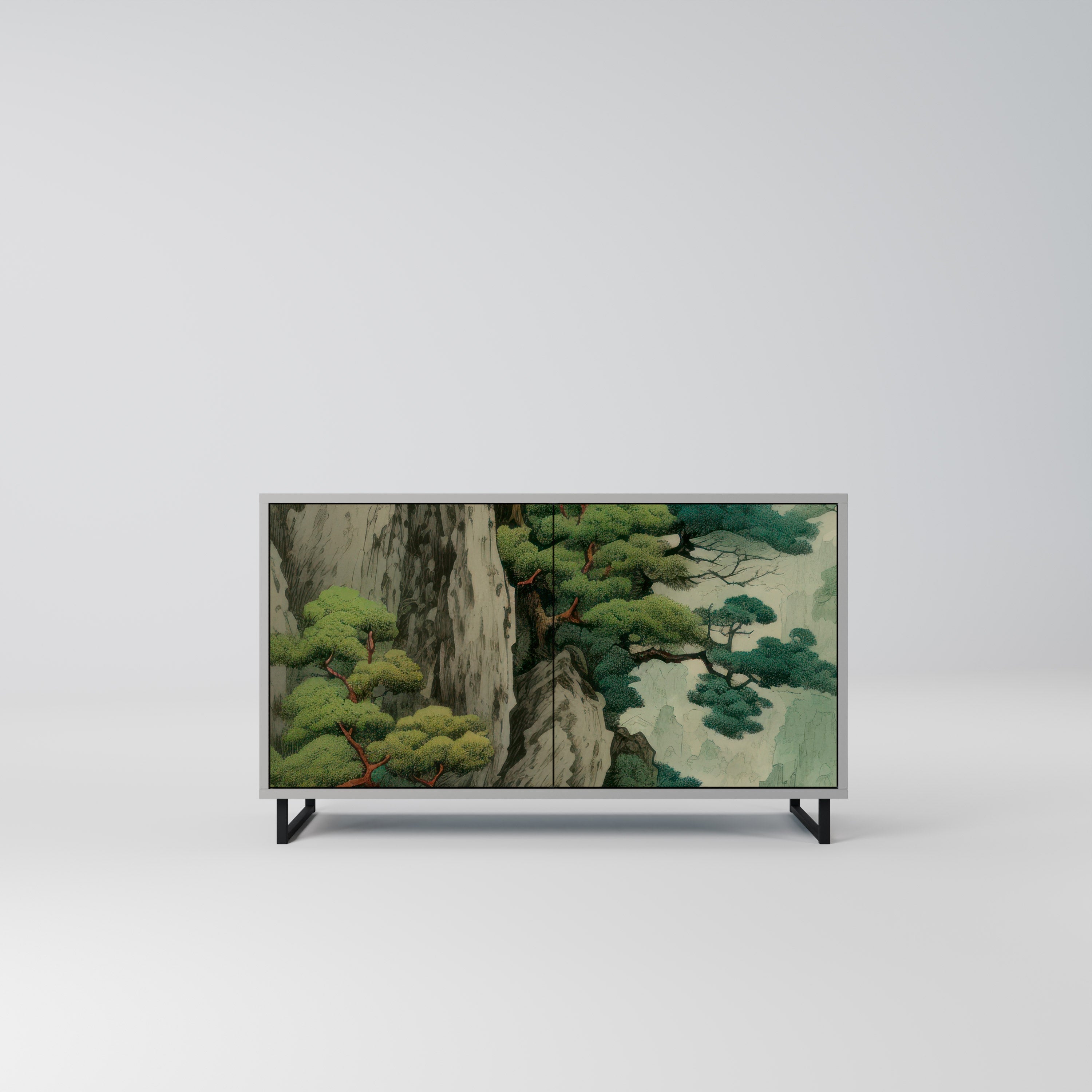 Buffet 2 portes VERDURE ABYSS finition grise