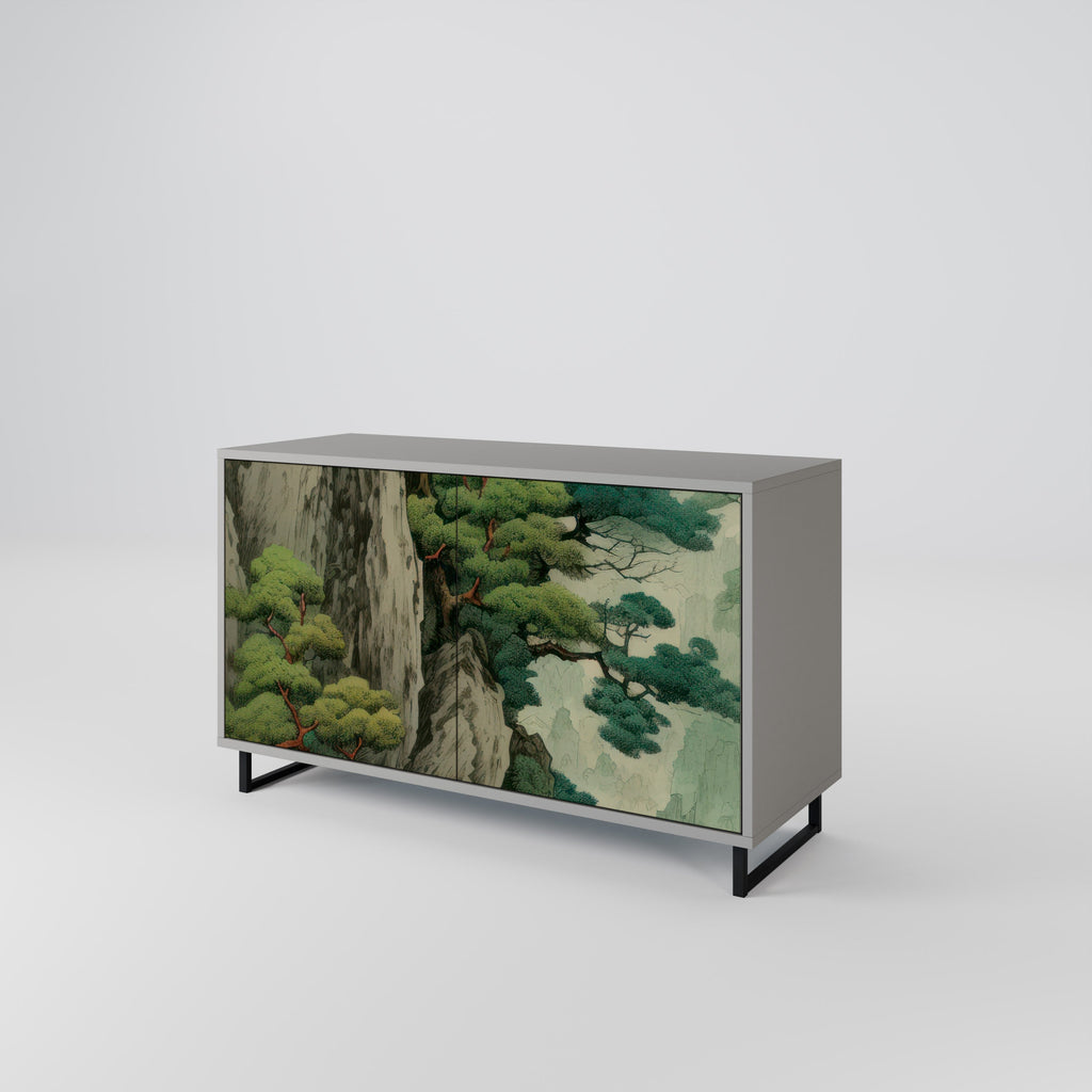 Buffet 2 portes VERDURE ABYSS finition grise