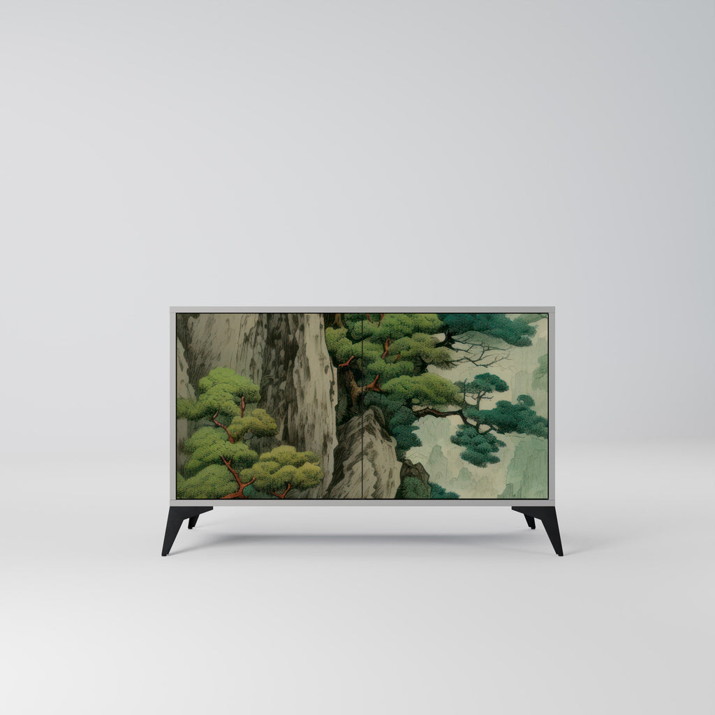 Buffet 2 portes VERDURE ABYSS finition grise