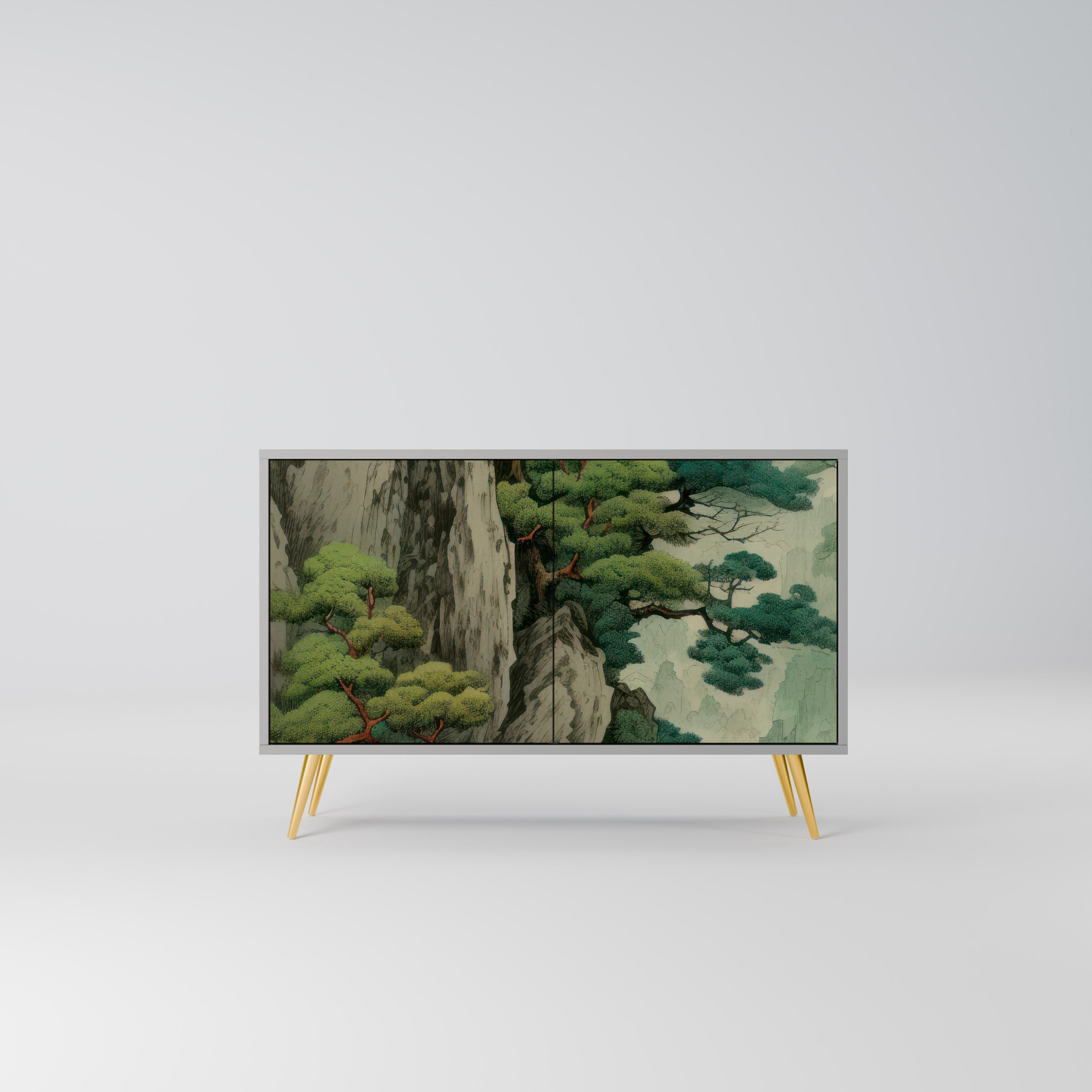 Buffet 2 portes VERDURE ABYSS finition grise