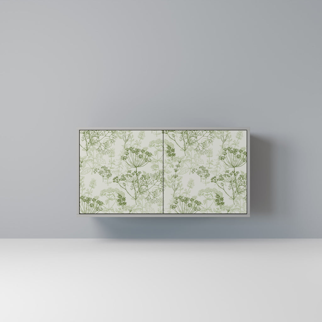 Buffet 2 portes à baldaquin FENNEL, finition grise