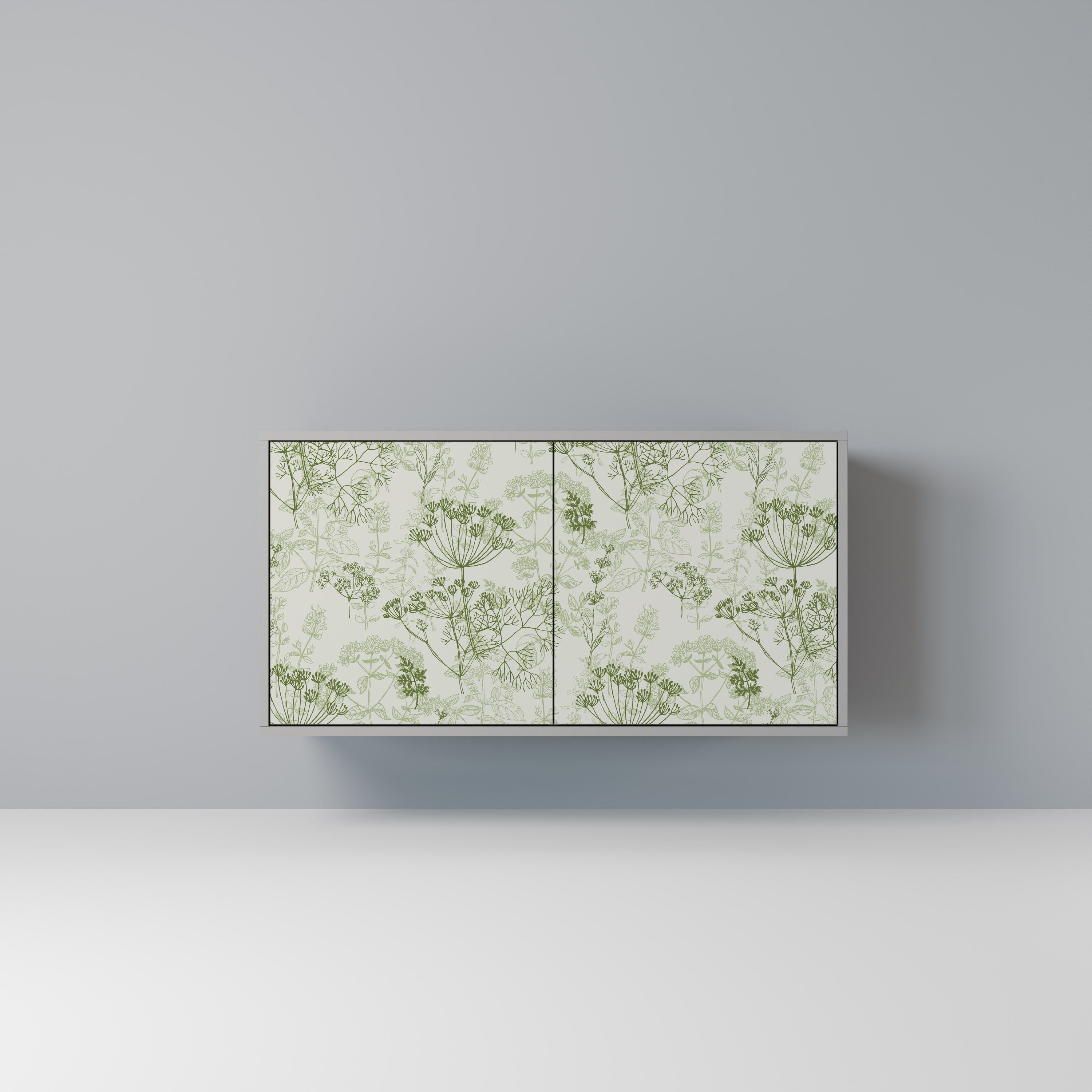 Buffet 2 portes à baldaquin FENNEL, finition grise