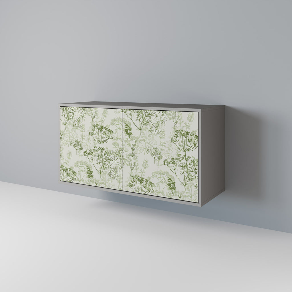 Buffet 2 portes à baldaquin FENNEL, finition grise