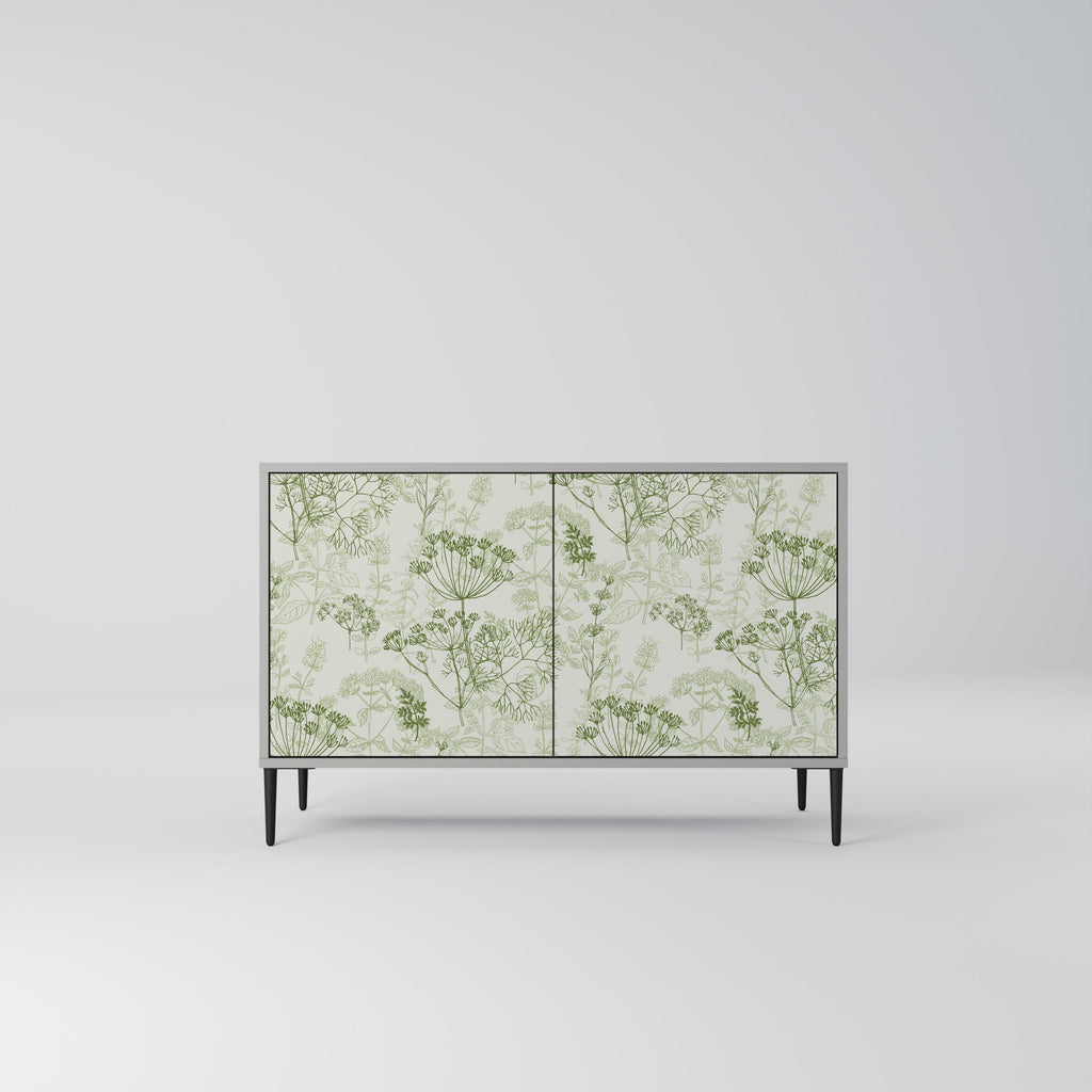 Buffet 2 portes à baldaquin FENNEL, finition grise