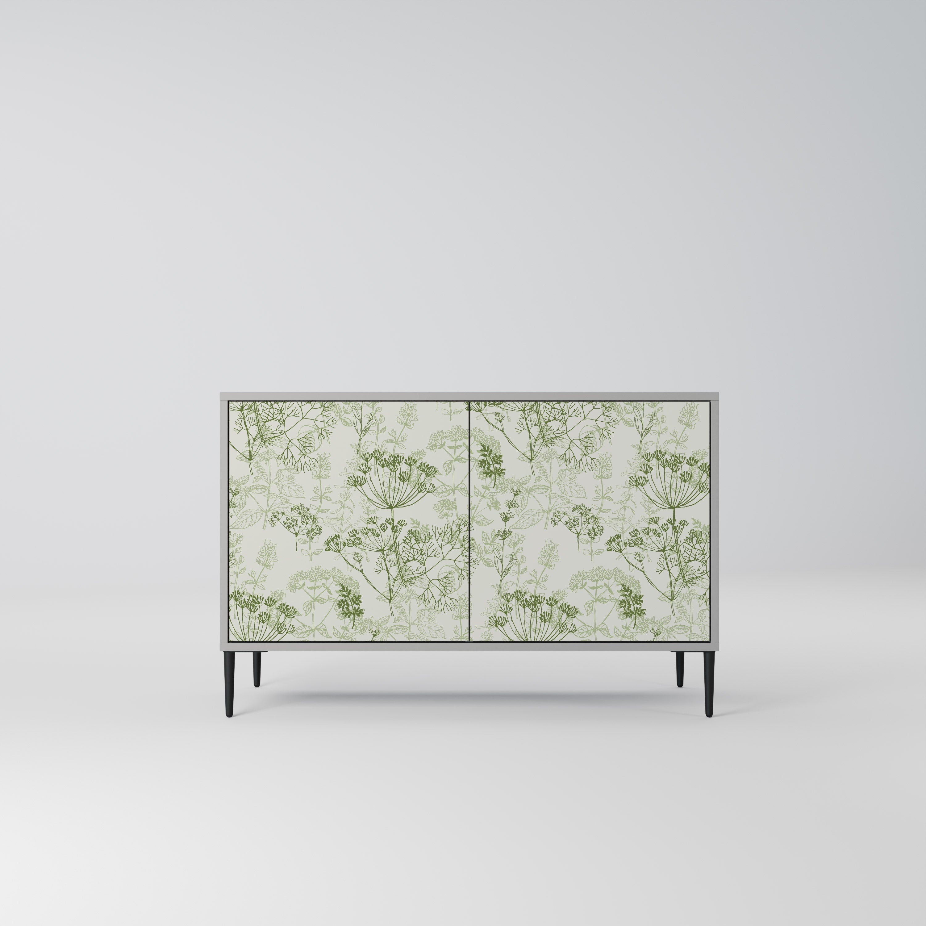 Buffet 2 portes à baldaquin FENNEL, finition grise