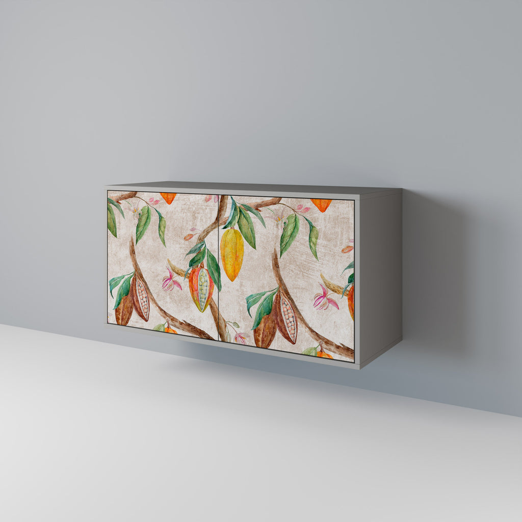 Buffet 2 portes COCOA FRUITS finition grise