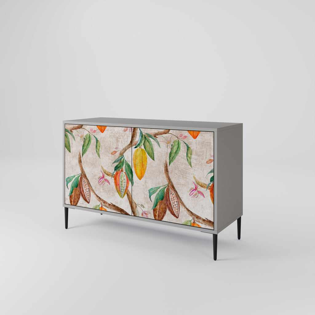 Buffet 2 portes COCOA FRUITS finition grise