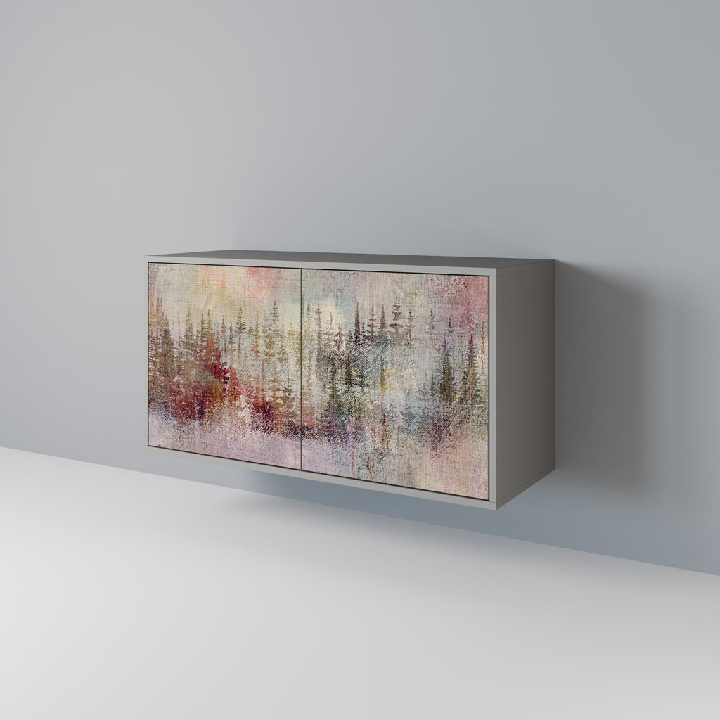 Buffet 2 portes VEILED SUMMIT finition grise