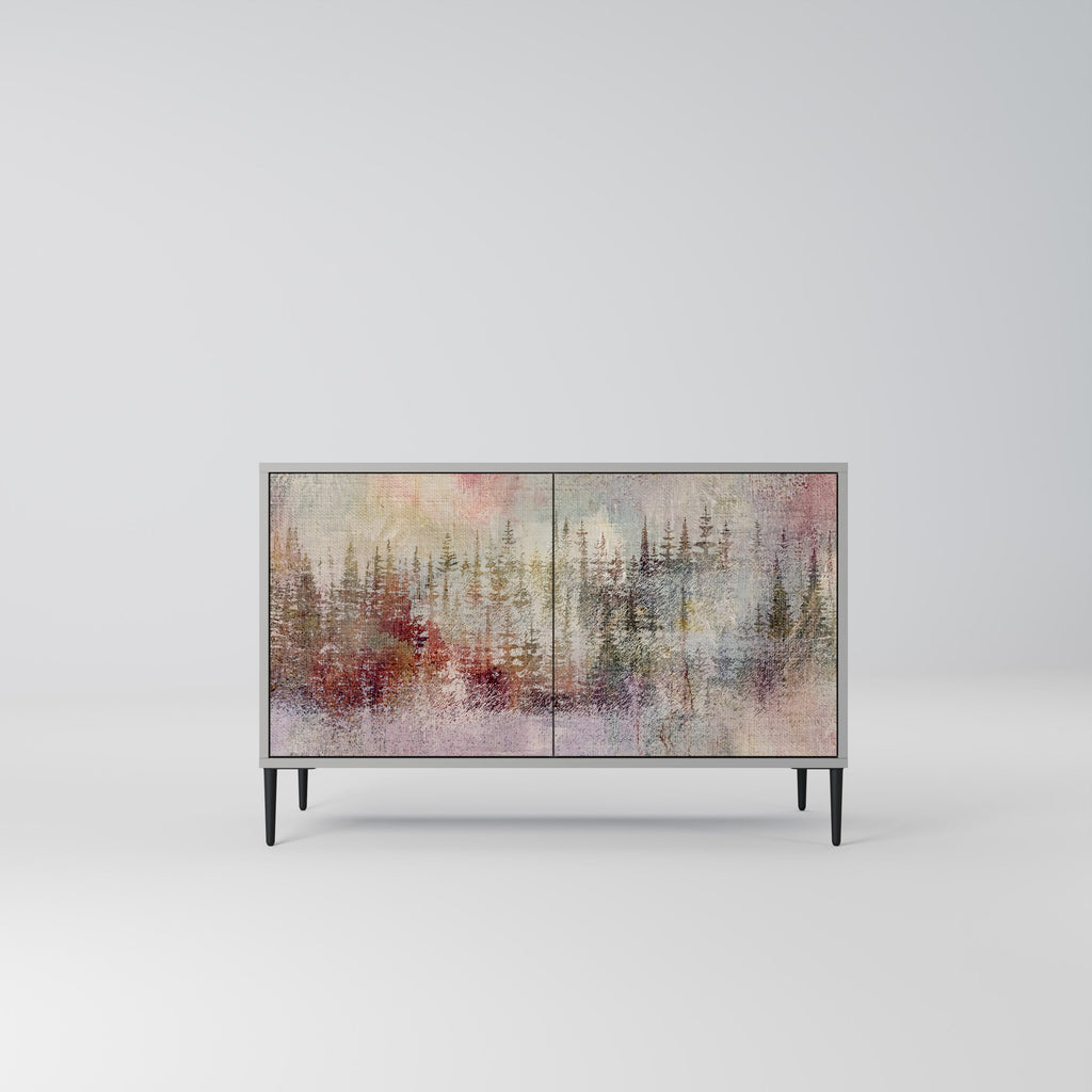 Buffet 2 portes VEILED SUMMIT finition grise