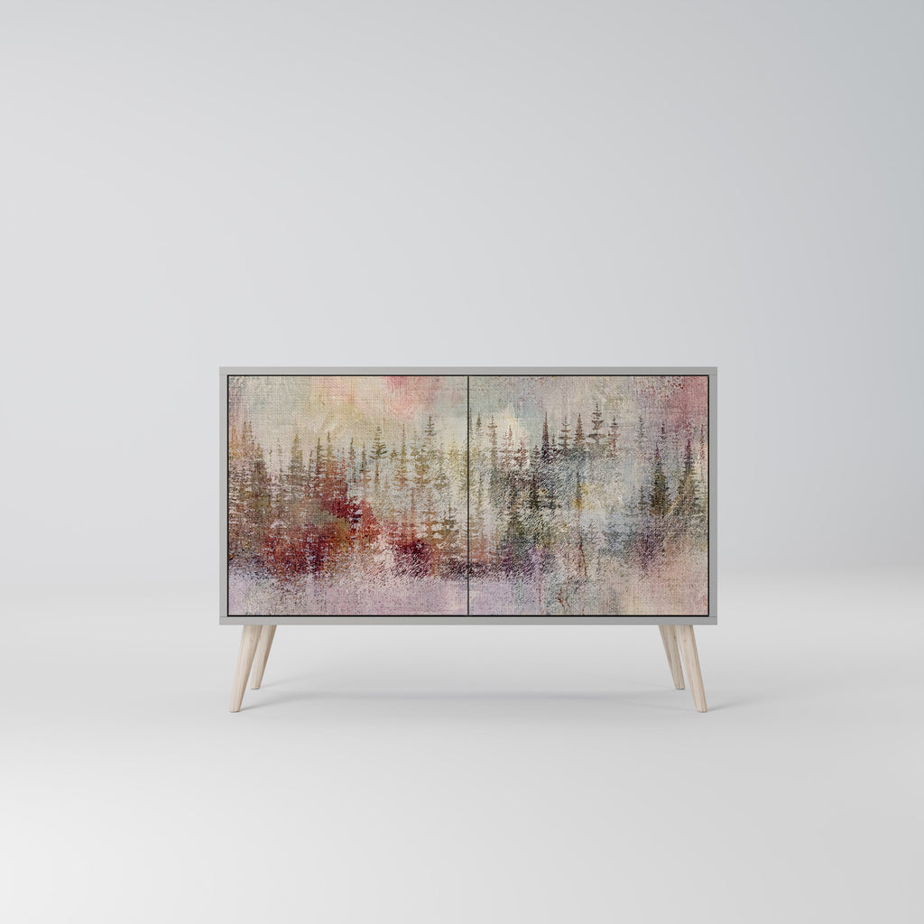 Buffet 2 portes VEILED SUMMIT finition grise