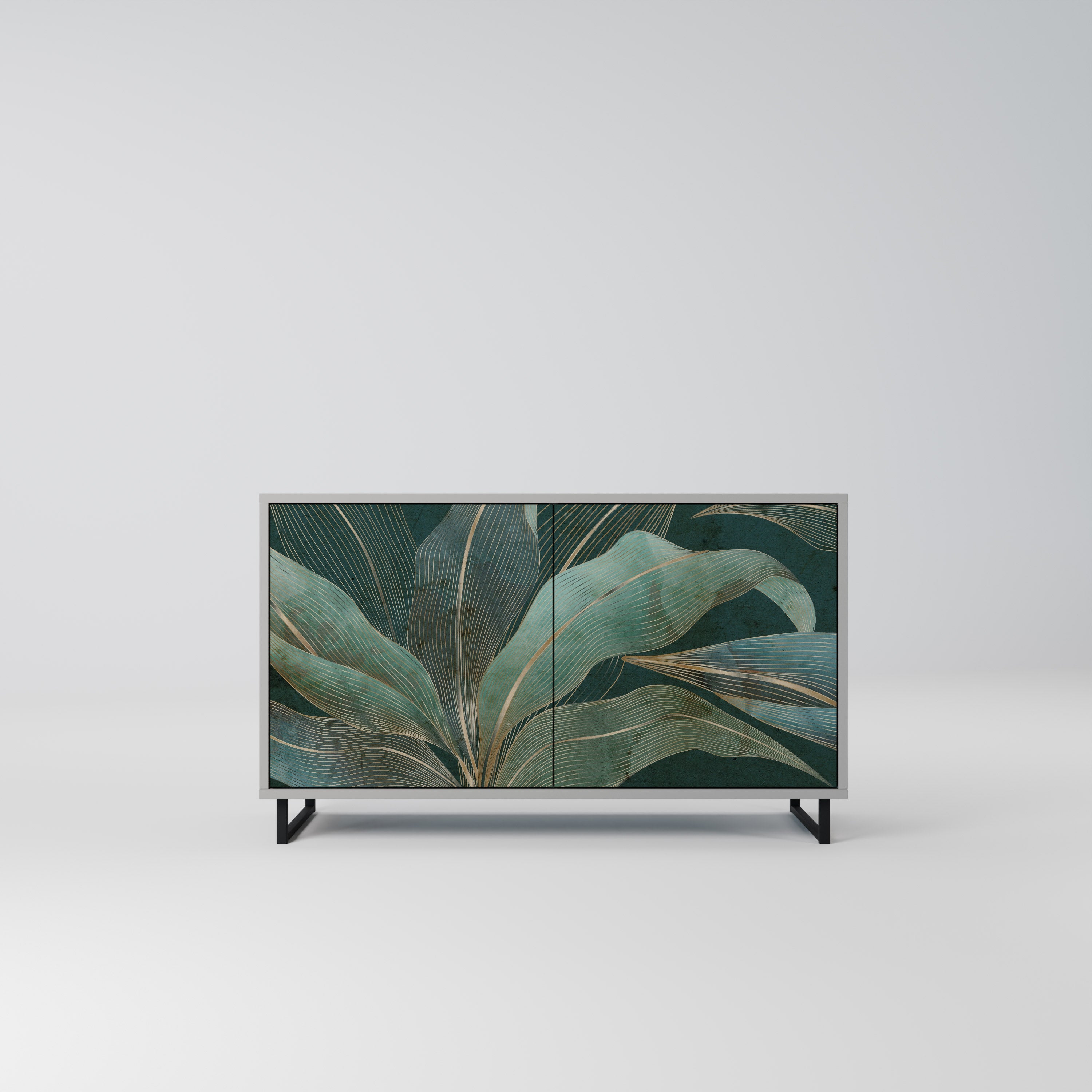 Buffet 2 portes ROYAL GREEN finition grise