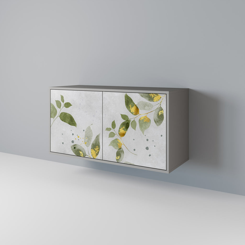 ELEGANT BOTANICS 2-Door Sideboard in Grey Finish