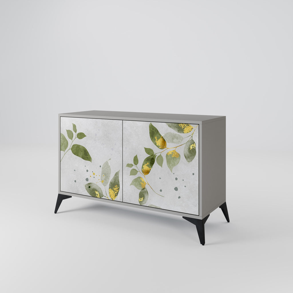 ELEGANT BOTANICS 2-Door Sideboard in Grey Finish