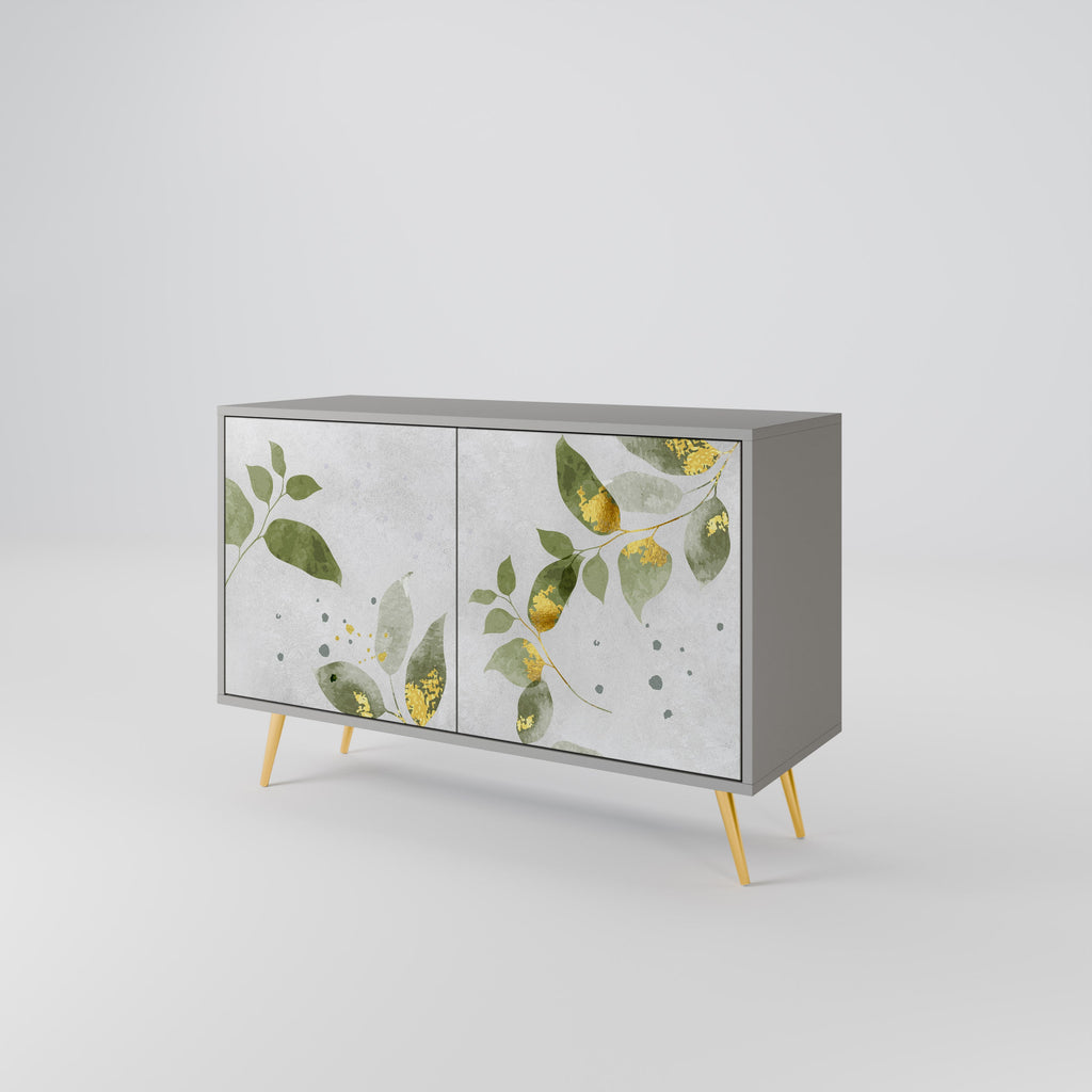 ELEGANT BOTANICS 2-Door Sideboard in Grey Finish