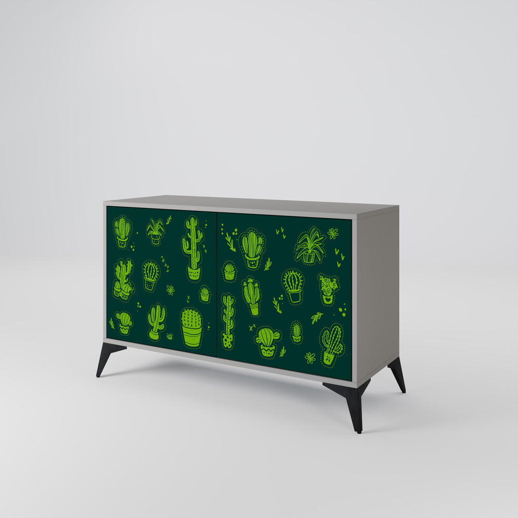 Buffet 2 portes DESERT GREEN finition grise