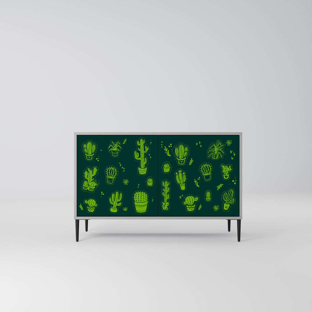 Buffet 2 portes DESERT GREEN finition grise