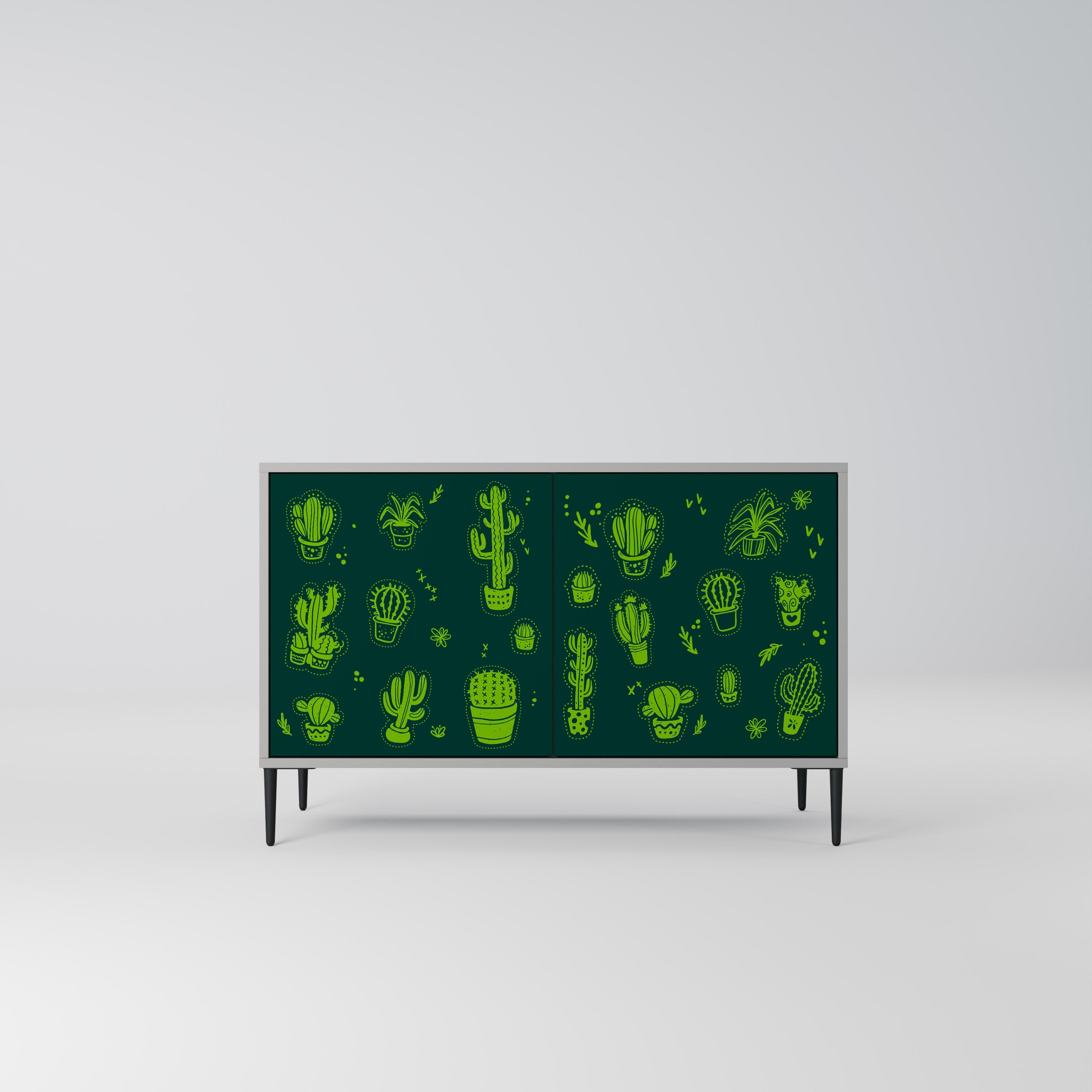 Buffet 2 portes DESERT GREEN finition grise