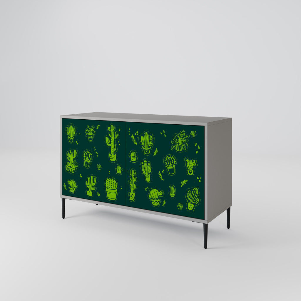 Buffet 2 portes DESERT GREEN finition grise