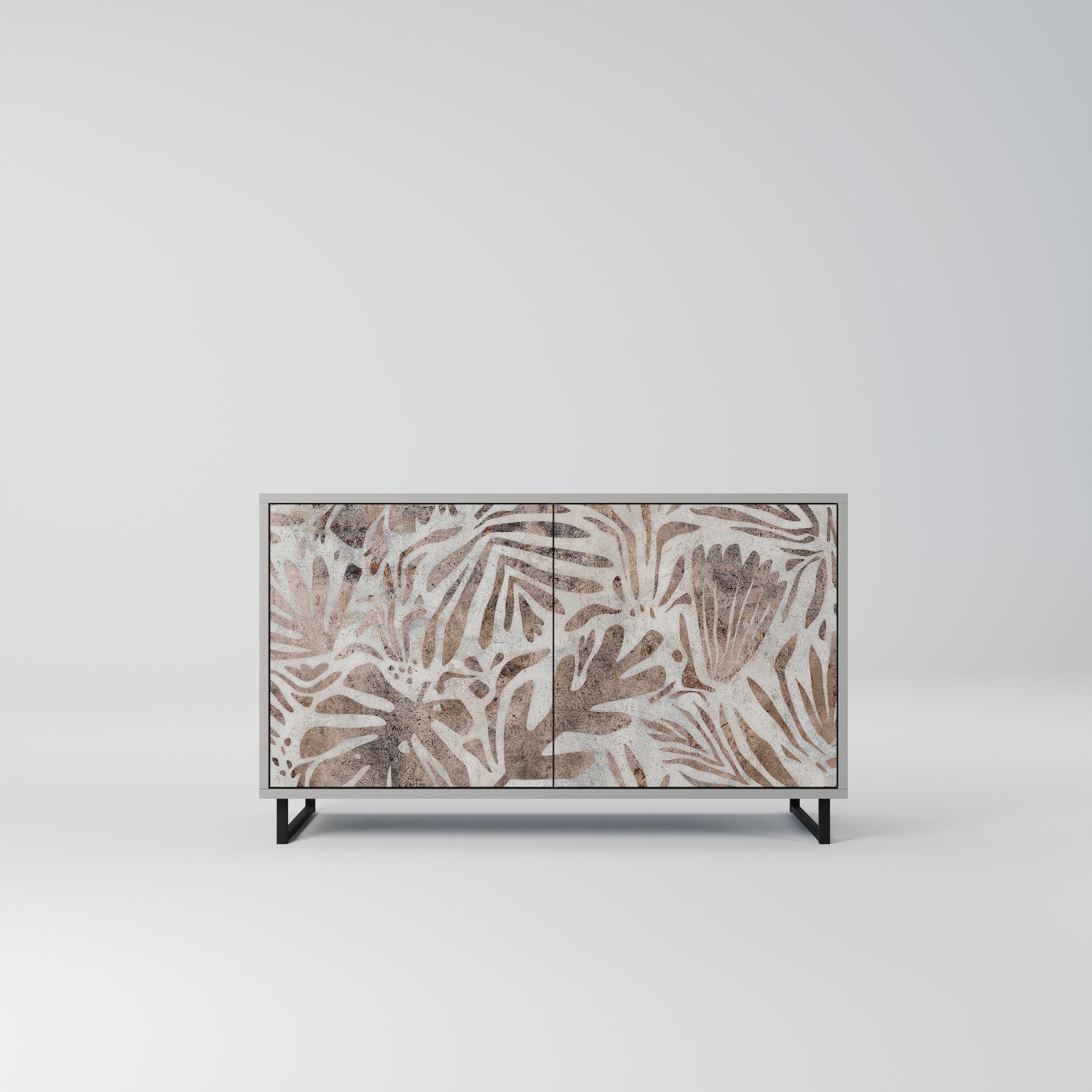 Buffet 2 portes PASSING TIME en finition grise