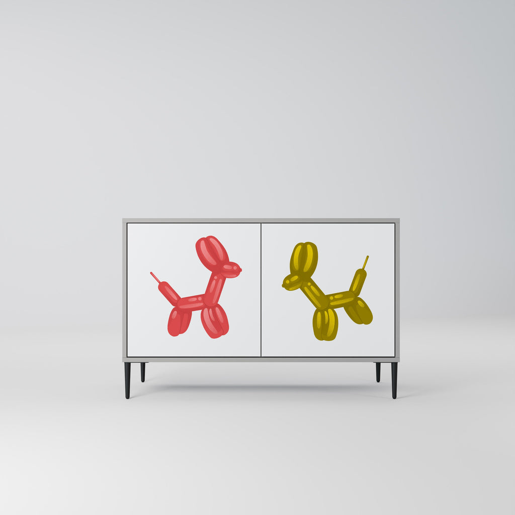 Buffet 2 portes CHILDHOOD MEMORY en finition grise