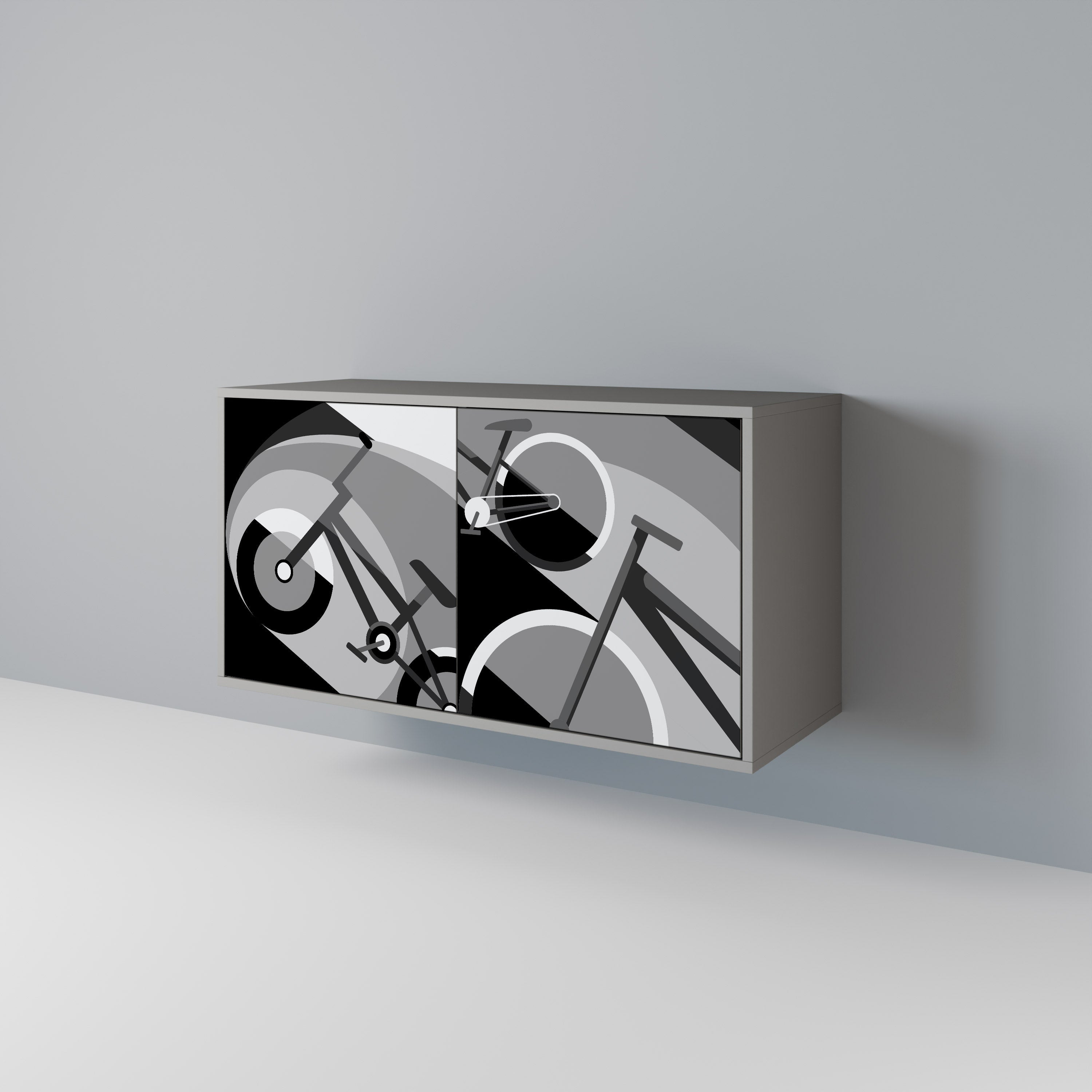 Buffet 2 portes BIKE ENERGY finition grise