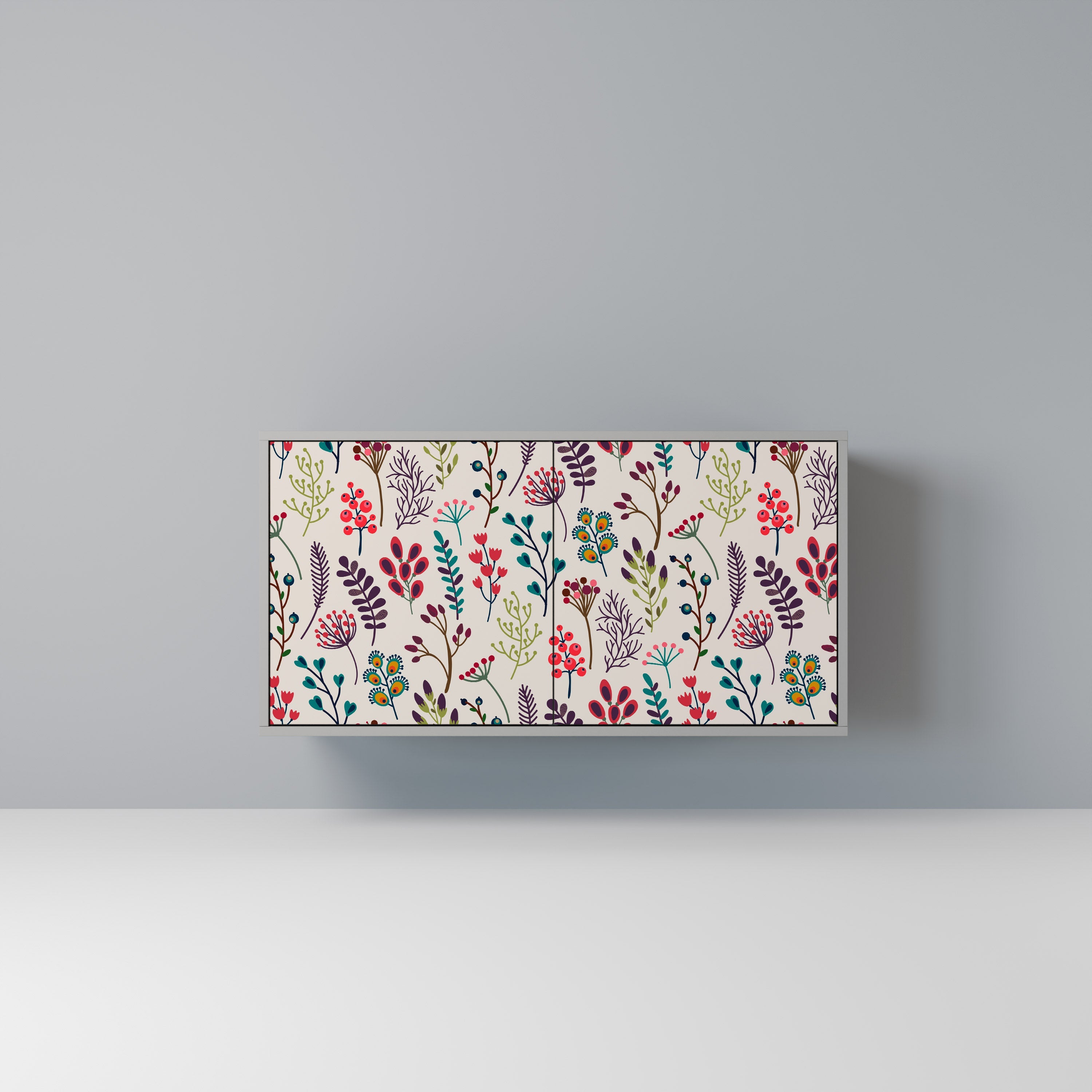 Buffet 2 portes AUTUMN SUNDRIES en finition grise