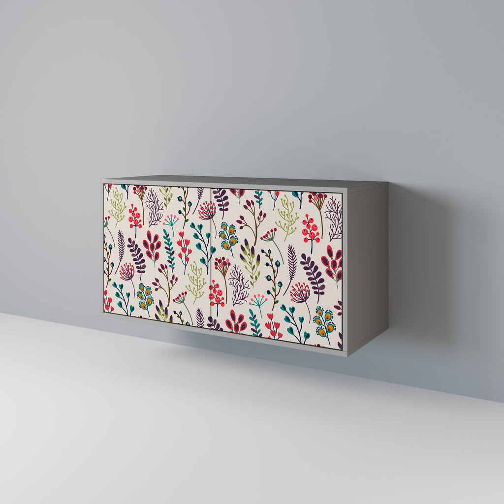 Buffet 2 portes AUTUMN SUNDRIES en finition grise