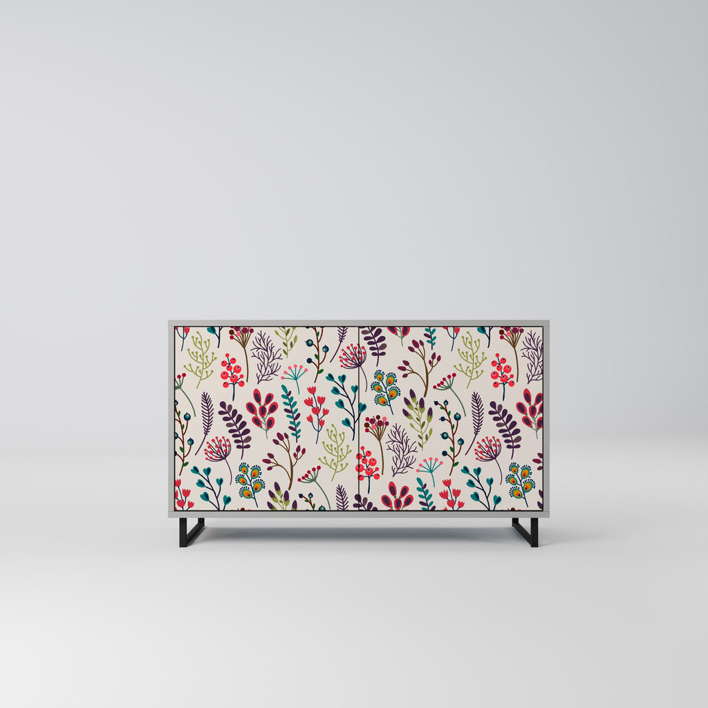 Buffet 2 portes AUTUMN SUNDRIES en finition grise