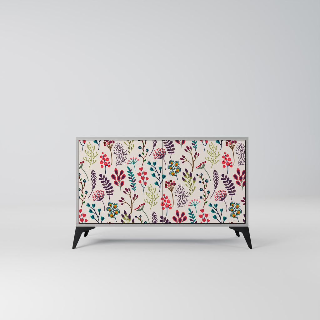 Buffet 2 portes AUTUMN SUNDRIES en finition grise