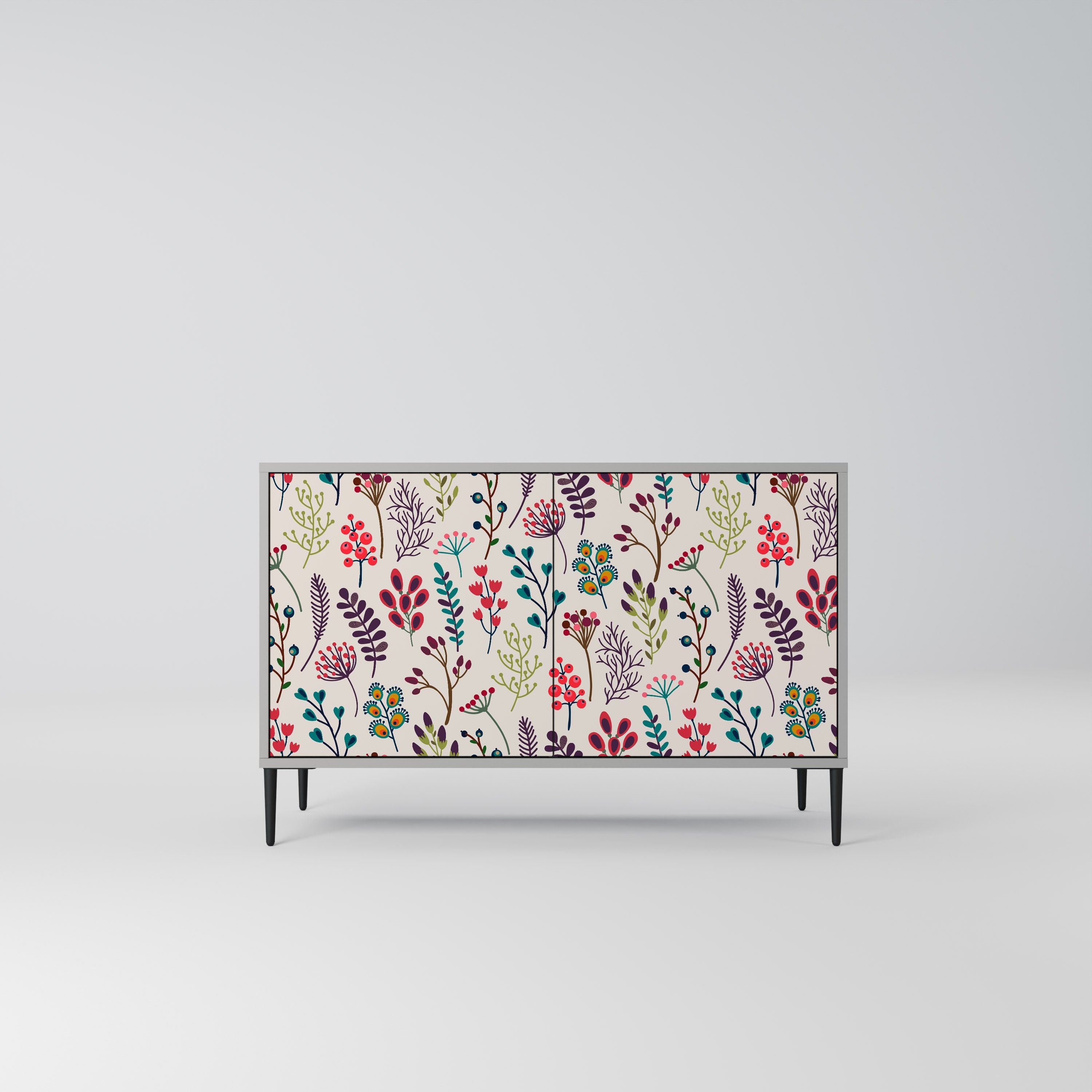 Buffet 2 portes AUTUMN SUNDRIES en finition grise