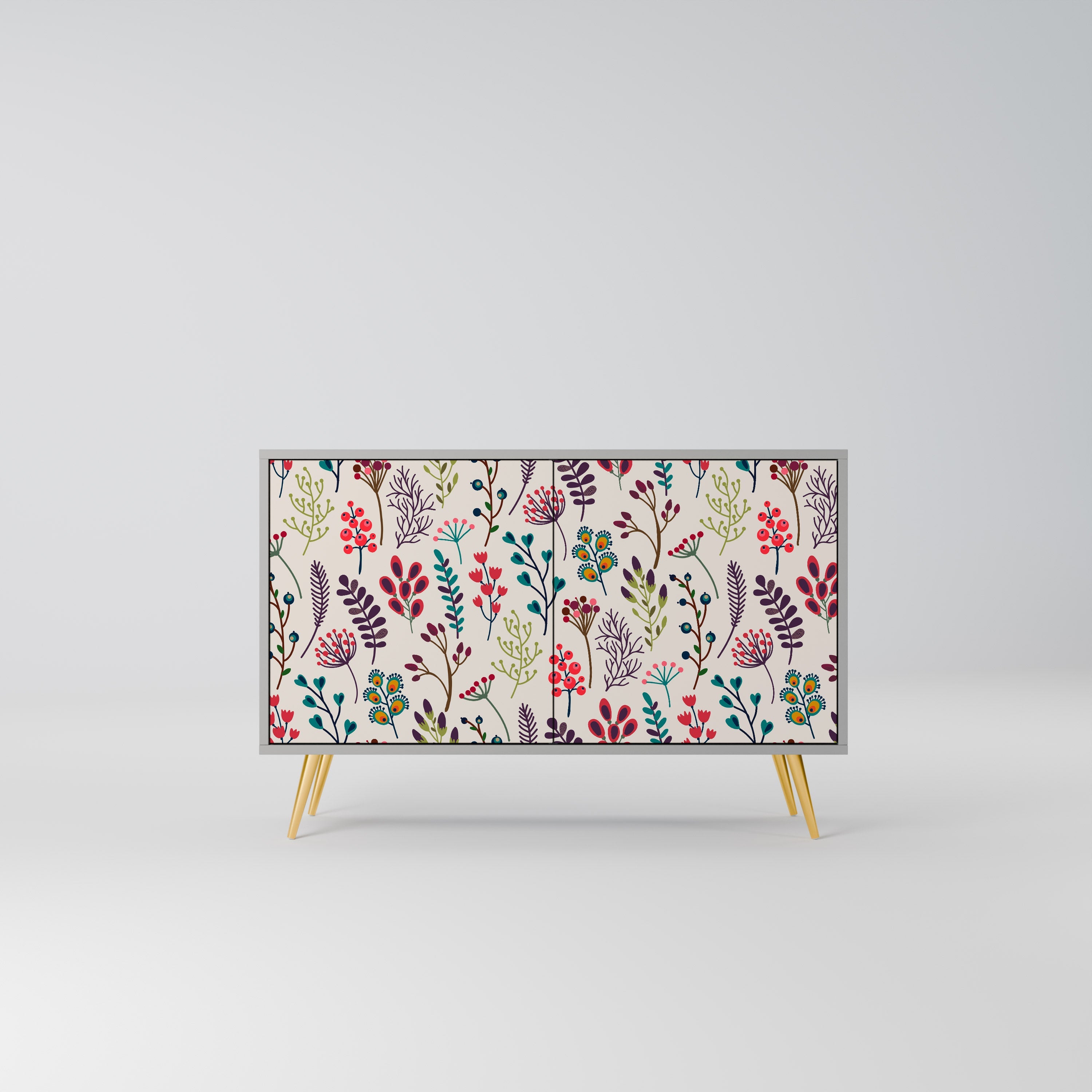 Buffet 2 portes AUTUMN SUNDRIES en finition grise