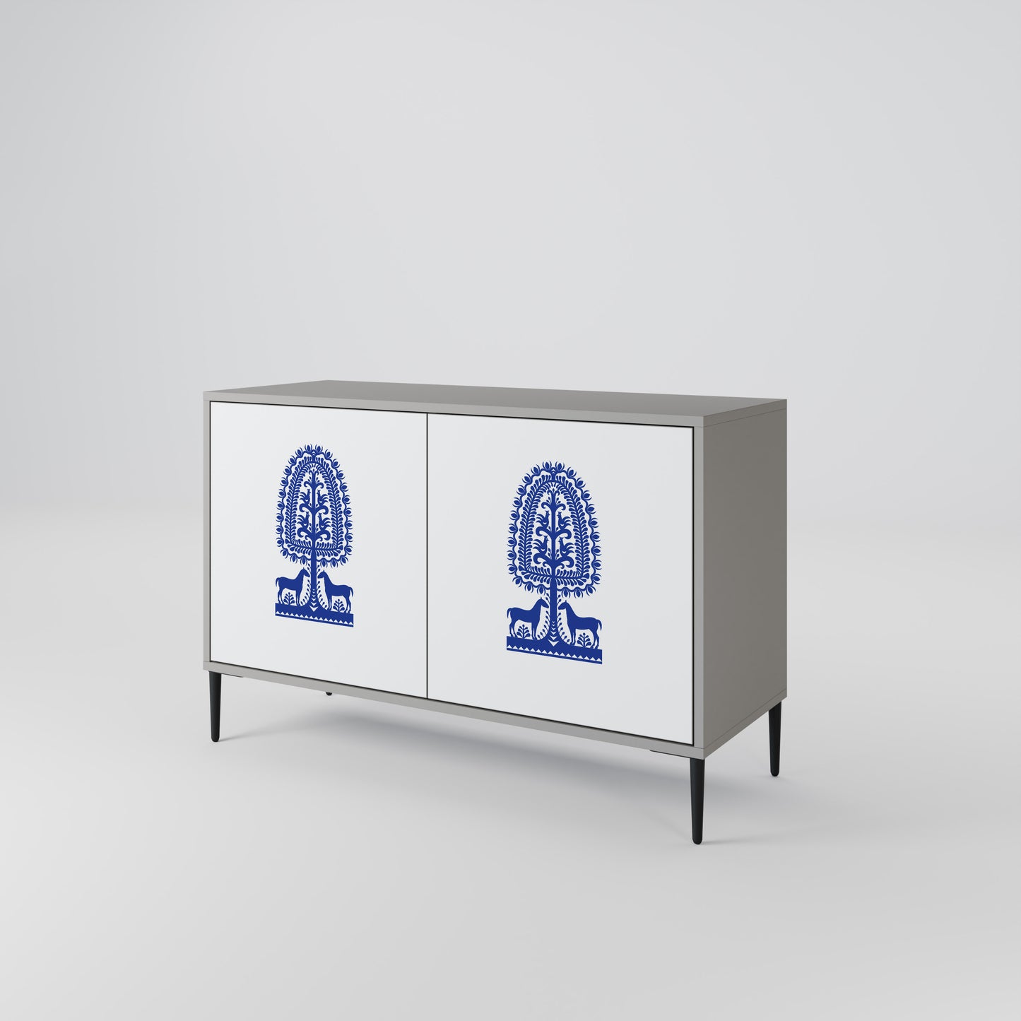 POLISH FOLK ART 2-Door Sideboard