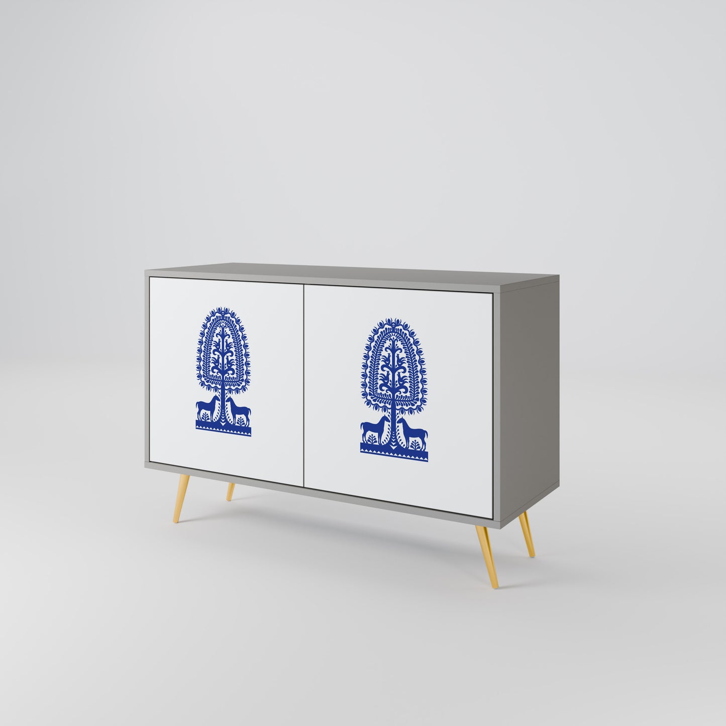 POLISH FOLK ART 2-Door Sideboard