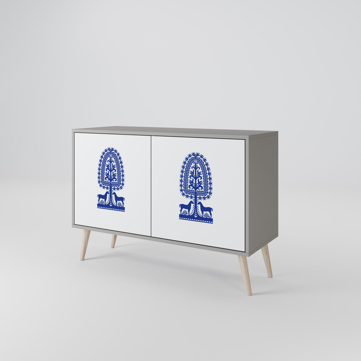 POLISH FOLK ART 2-Door Sideboard
