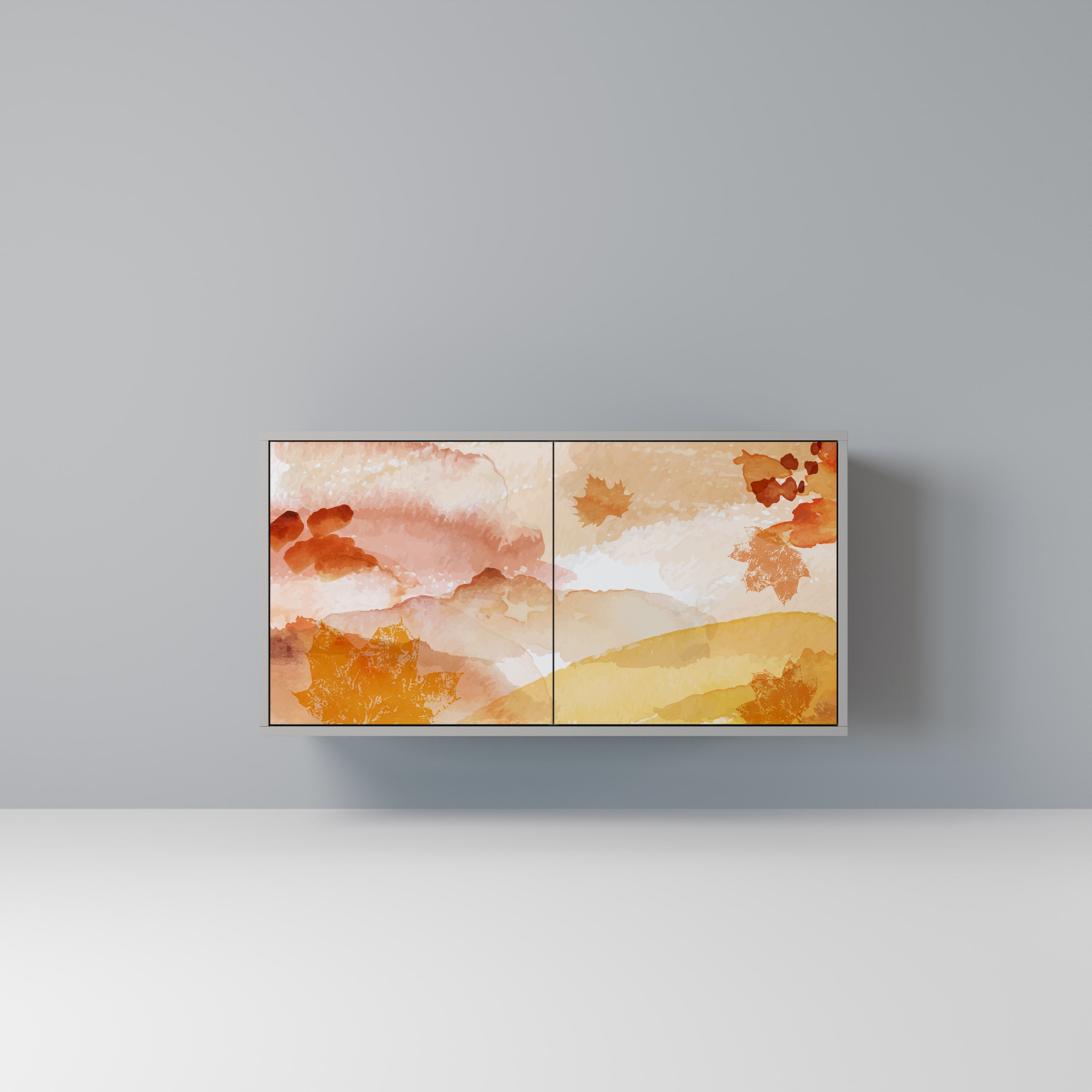 Buffet 2 portes TRACES OF AUTUMN finition grise